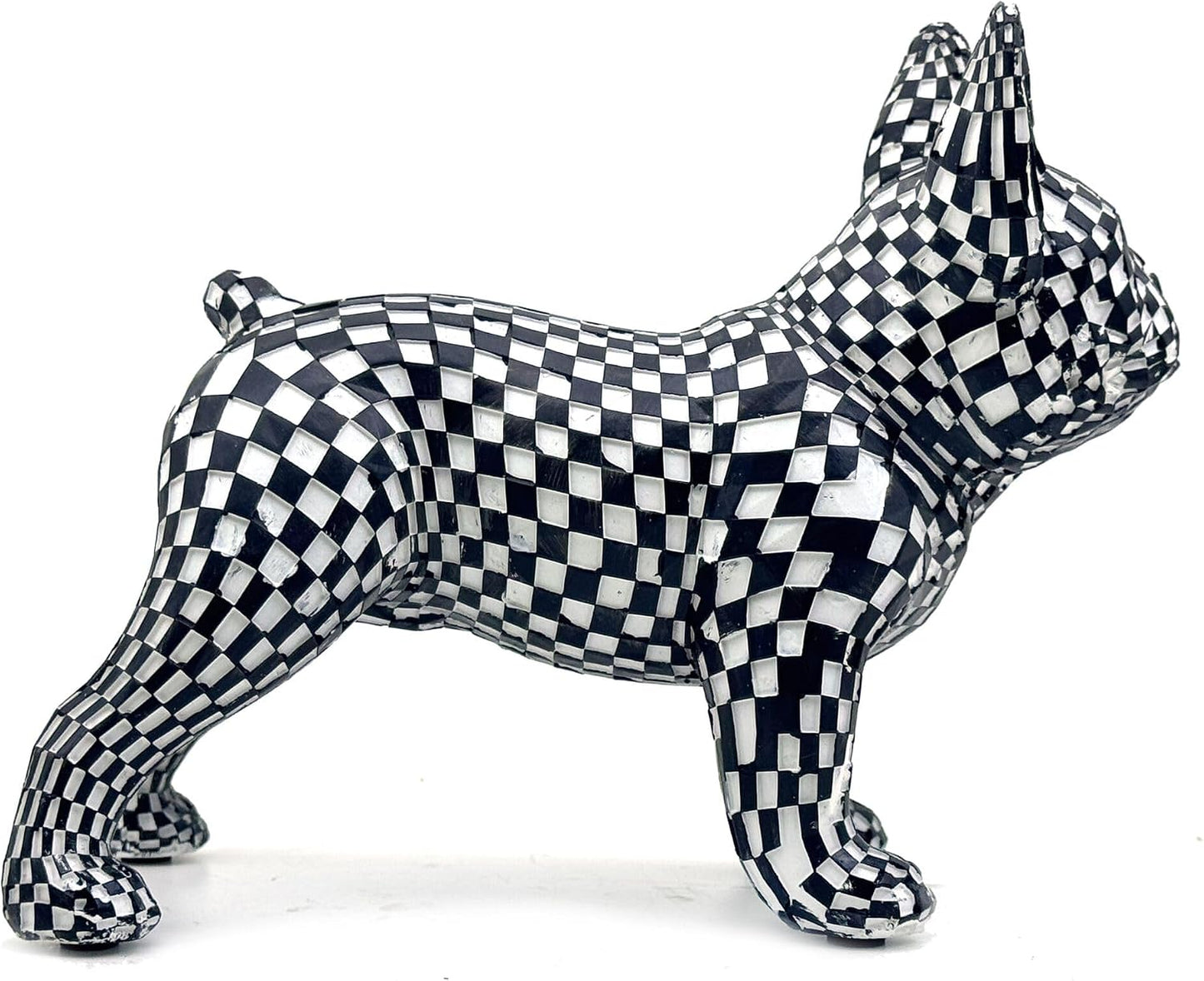 Art Abstract French Bulldog Statue Dog Figurines Sculpture Collectibles Home Office Desktop Decor