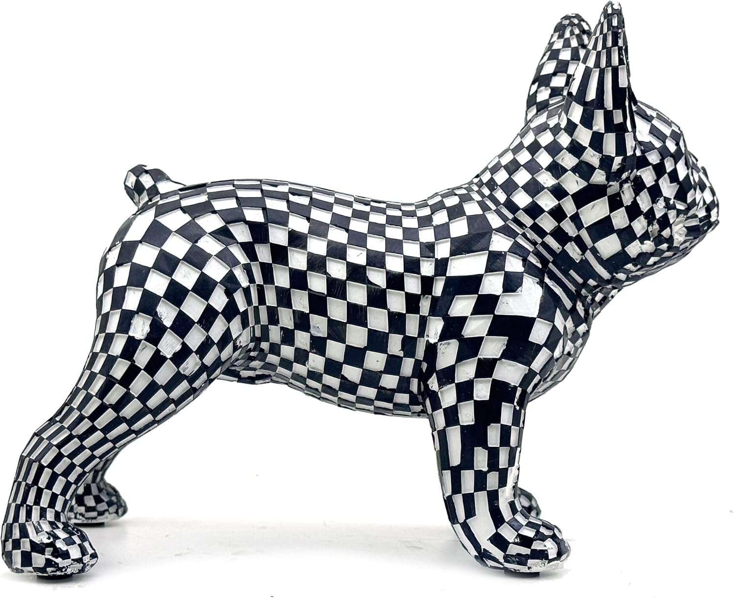 Art Abstract French Bulldog Statue Dog Figurines Sculpture Collectibles Home Office Desktop Decor