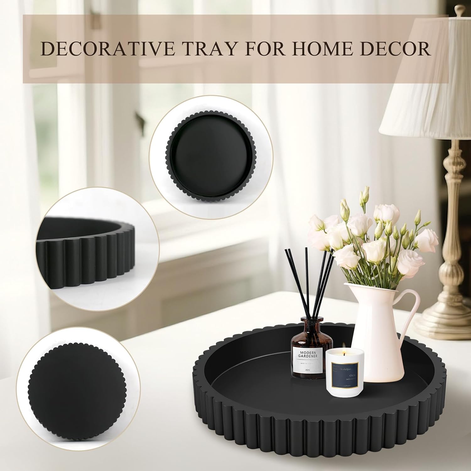Modern Decorative Trays / Black