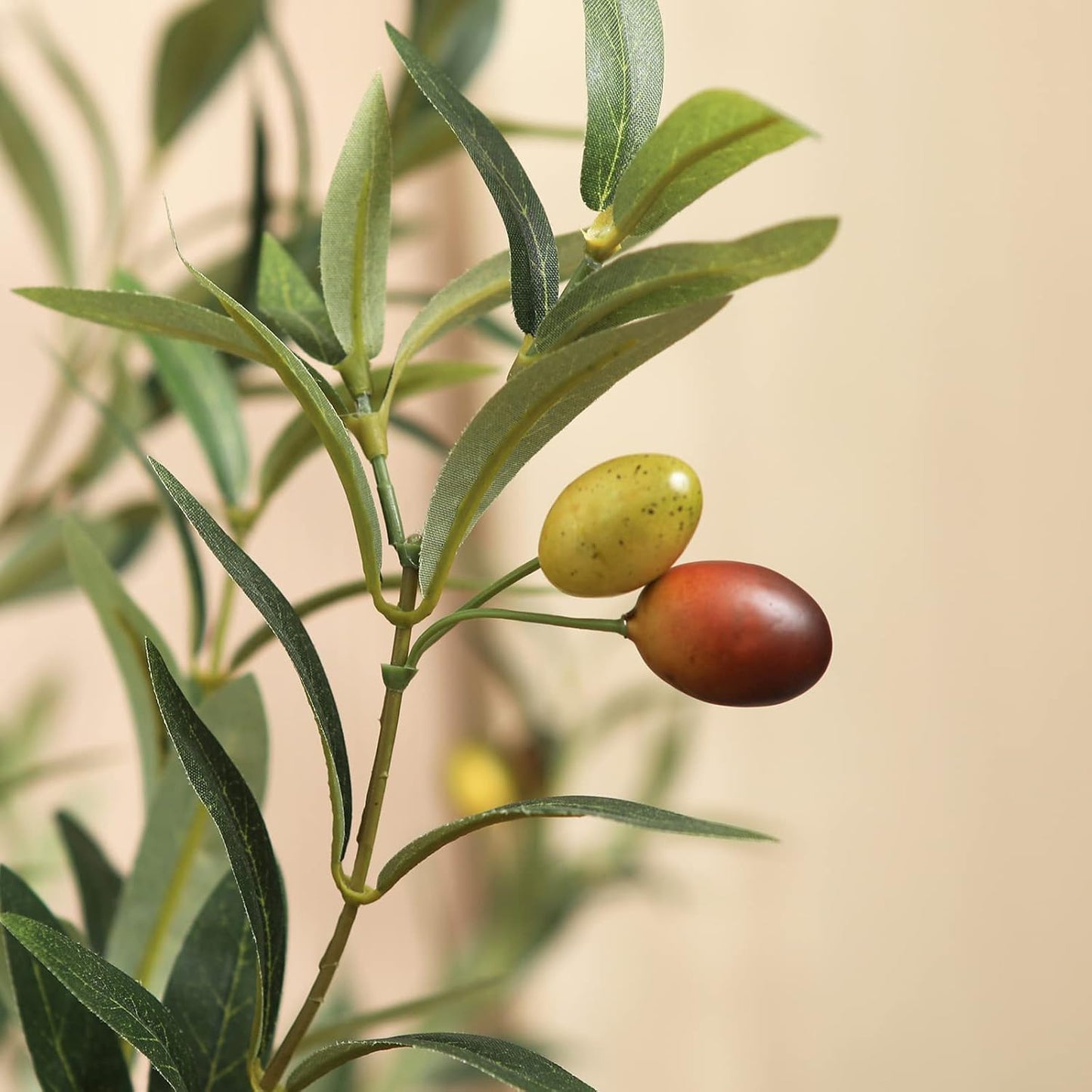 Wood Branches / Artificial Olive Tree Tall Faux Silk Plant / 7ft / 7 Inch
