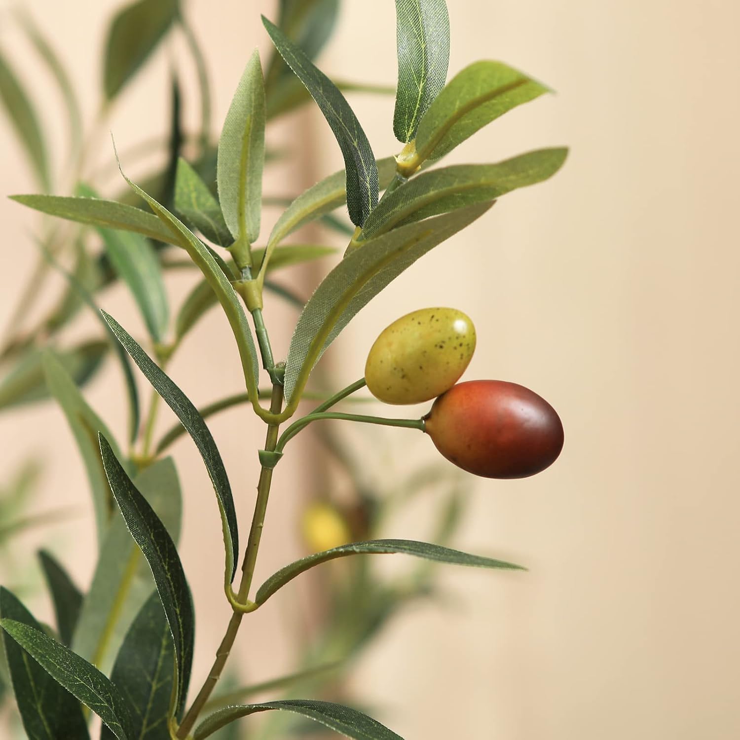 Wood Branches / Artificial Olive Tree Tall Faux Silk Plant / 7ft / 7 Inch