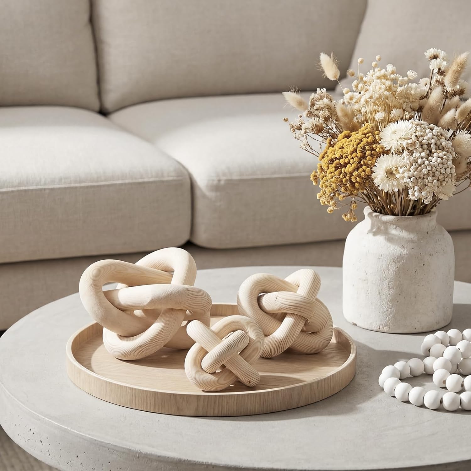 3 Link Wood Knot Decor / Nature / Set of 3