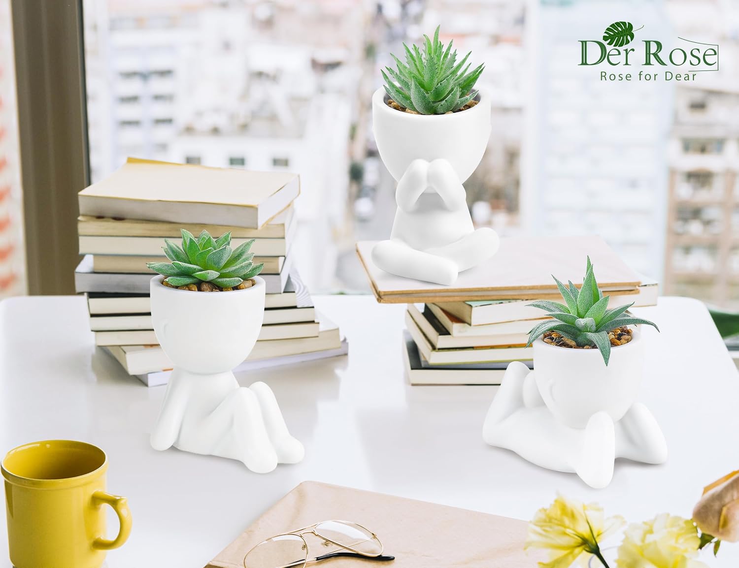 Fake Plants / White / Set of 3