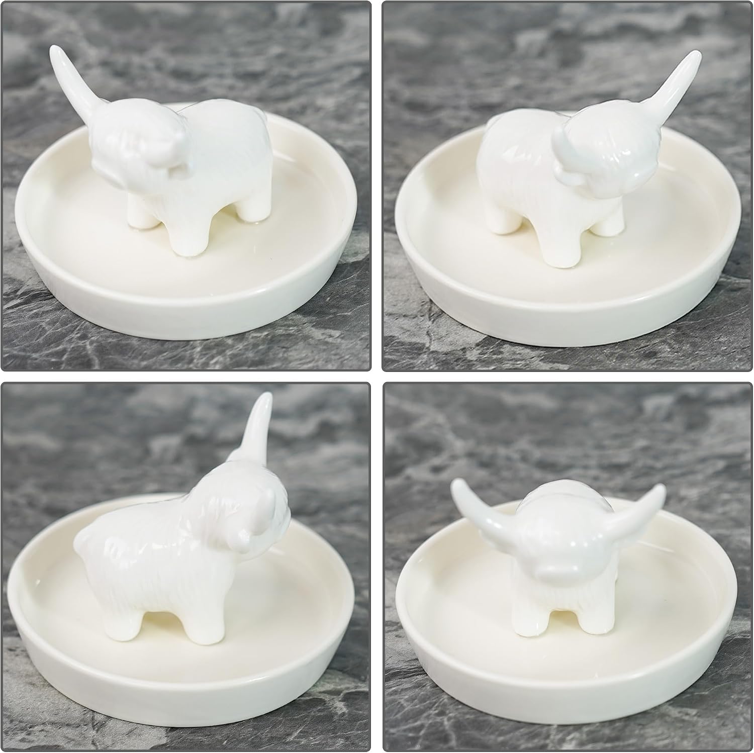 Ceramic Highland Cow Ring Holder