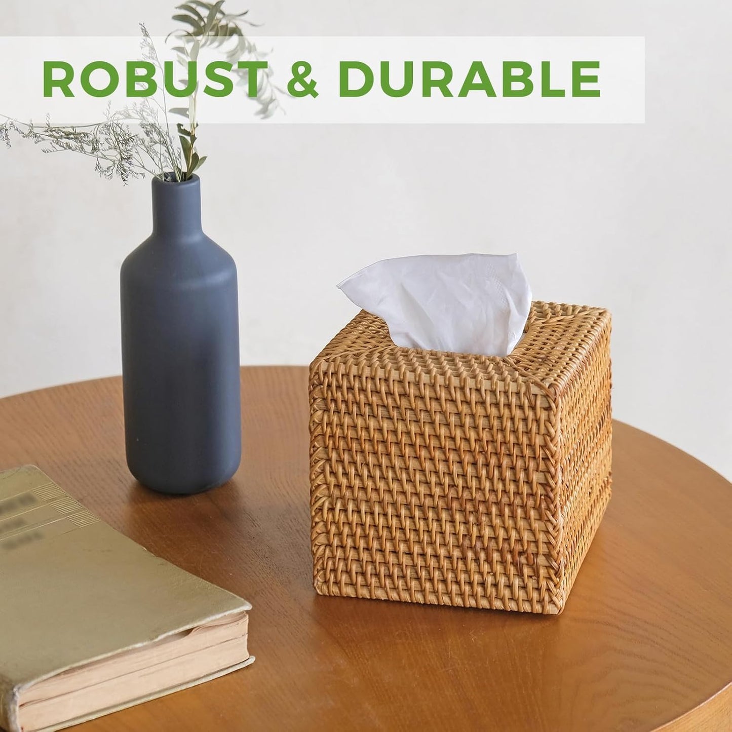 Wicker Napkin Holder / Natural / Set of 2