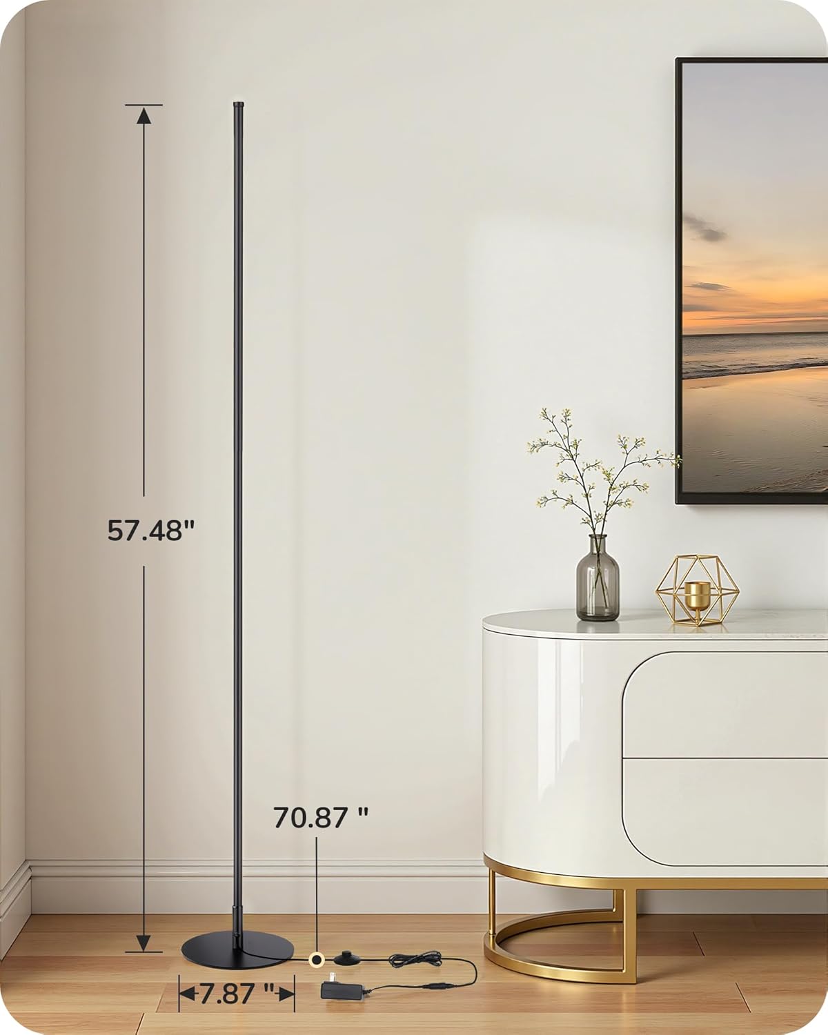 Minimalist Dimmable Tall Light / Black / Set of 2