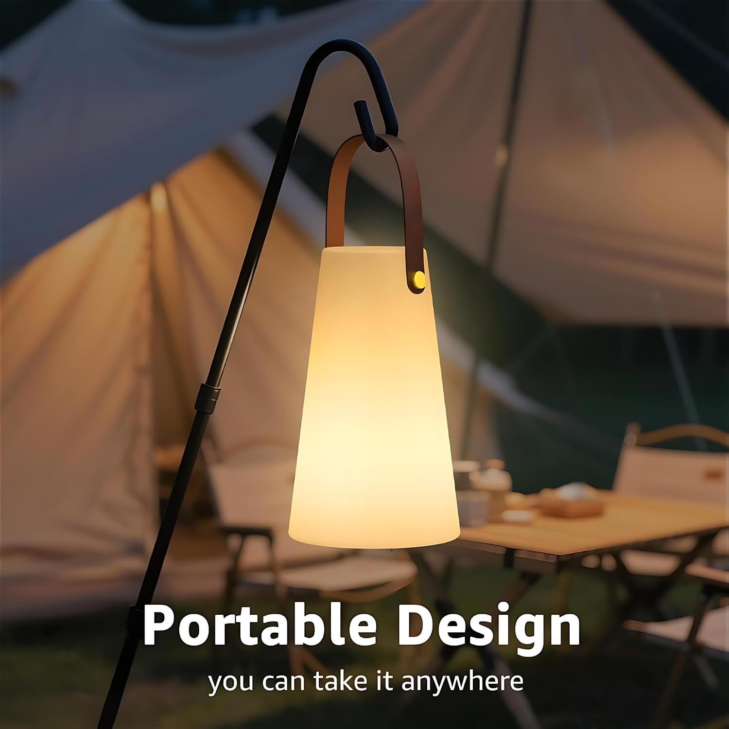 Outdoor Lanterns, GGII Rechargeable Camping Lantern with IP44 Waterproof, Battery Operated Outdoor Portable Cordless