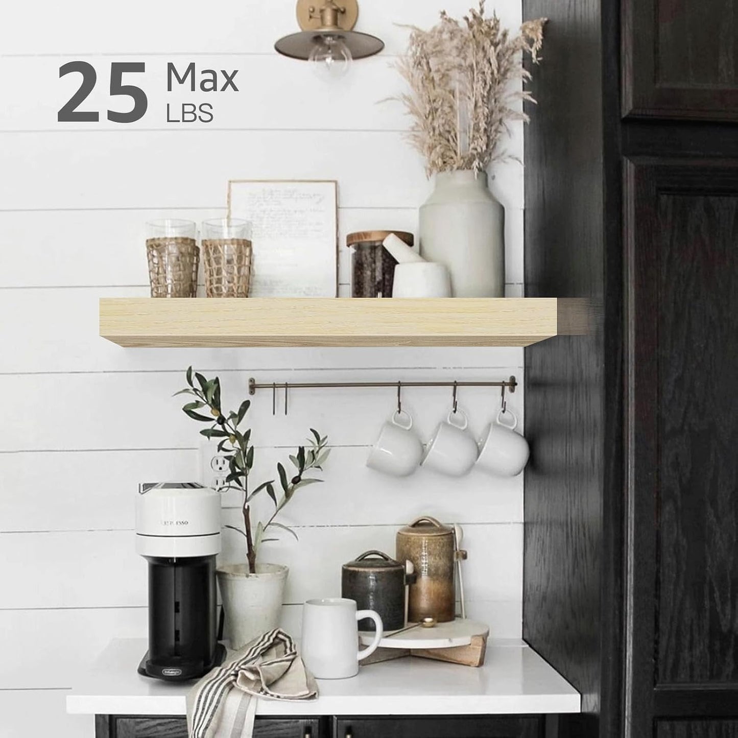 Bathroom Floating Shelves / 15.7 / Natural