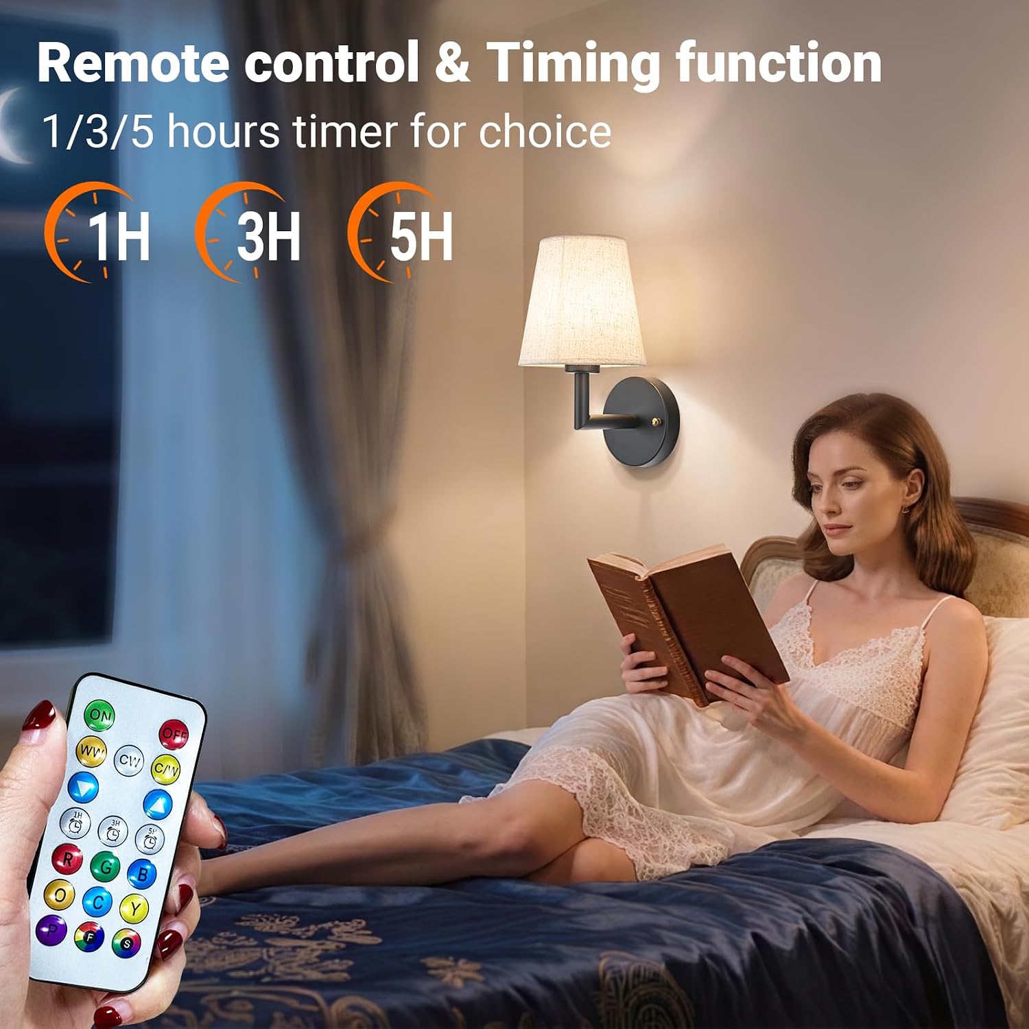 YHCDLAMP Peel and Stick Wall Sconces, No Drilling Stick On Wall Sconce, Wireless Battery Operated Wall Lights, Adhesive