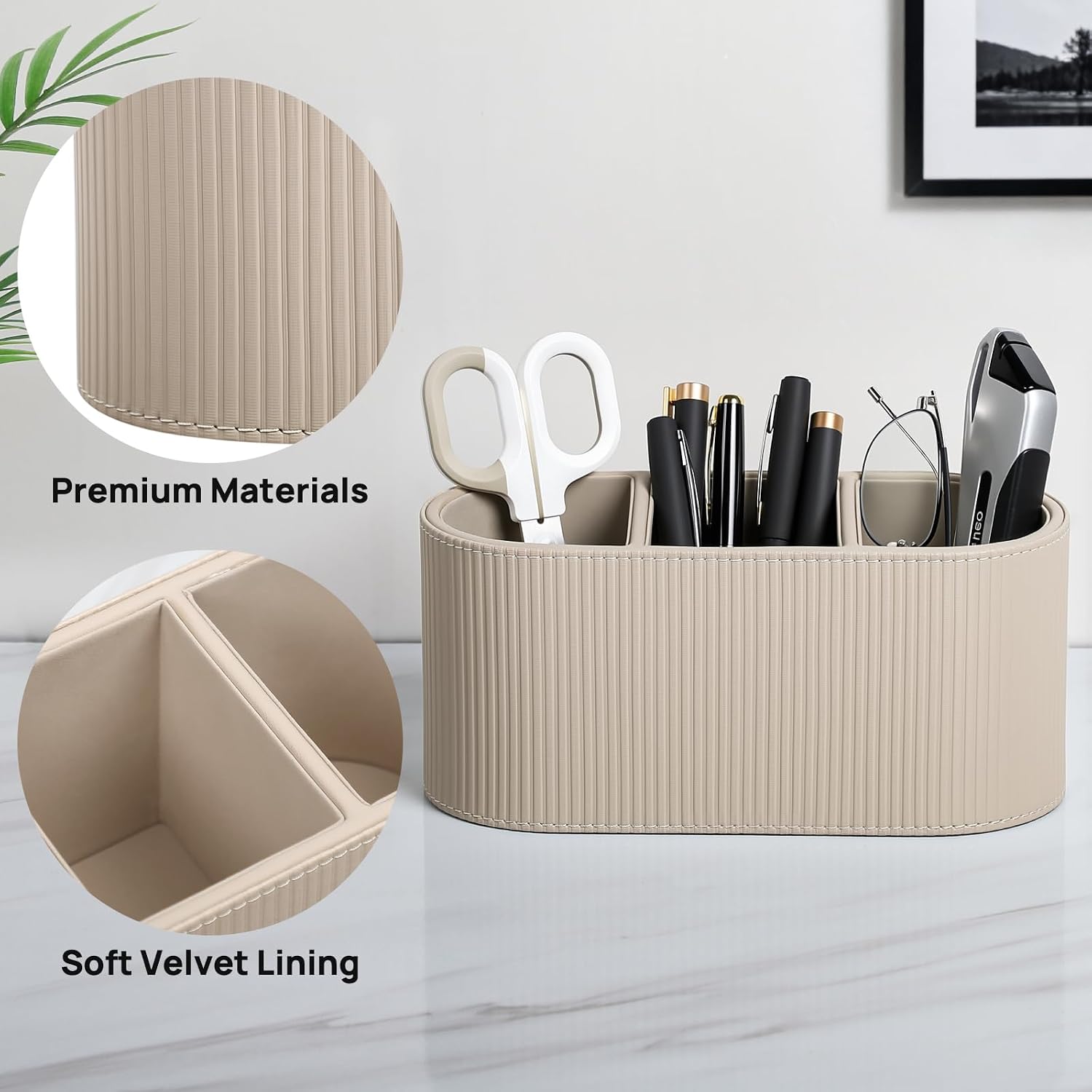 Aesthetic Remote Control Holder / Beige