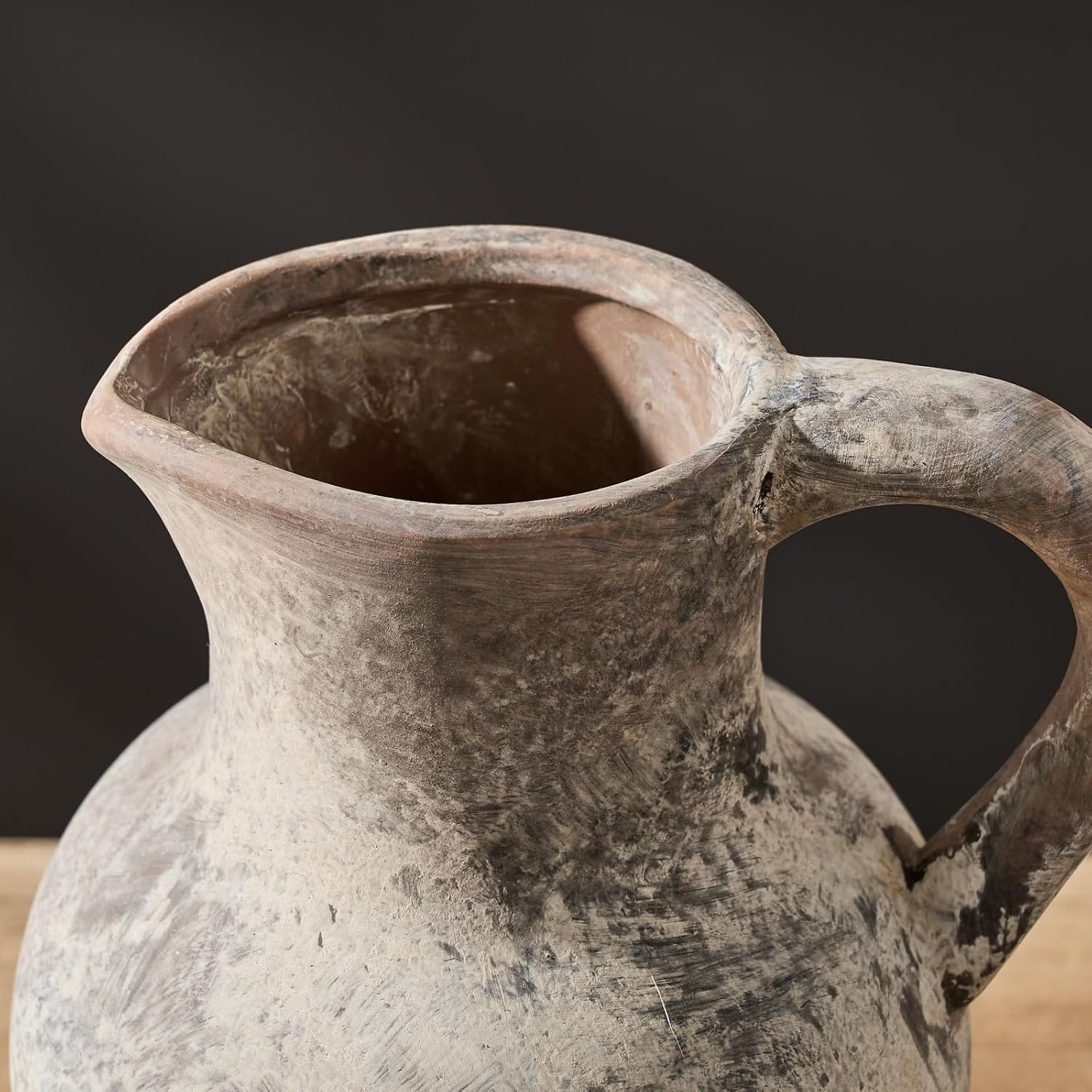 Ceramic Rustic Farmhouse Vase / Gray
