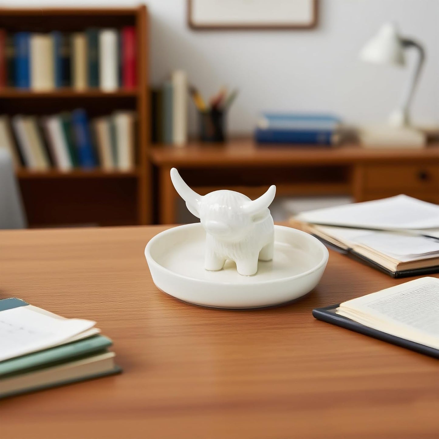 Ceramic Highland Cow Ring Holder