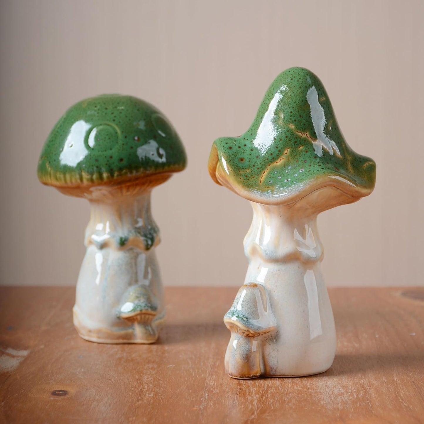 Mushroom Statue Decor Fairy Garden Sculpture Figurine Home Gift Art / 7.1 Inch
