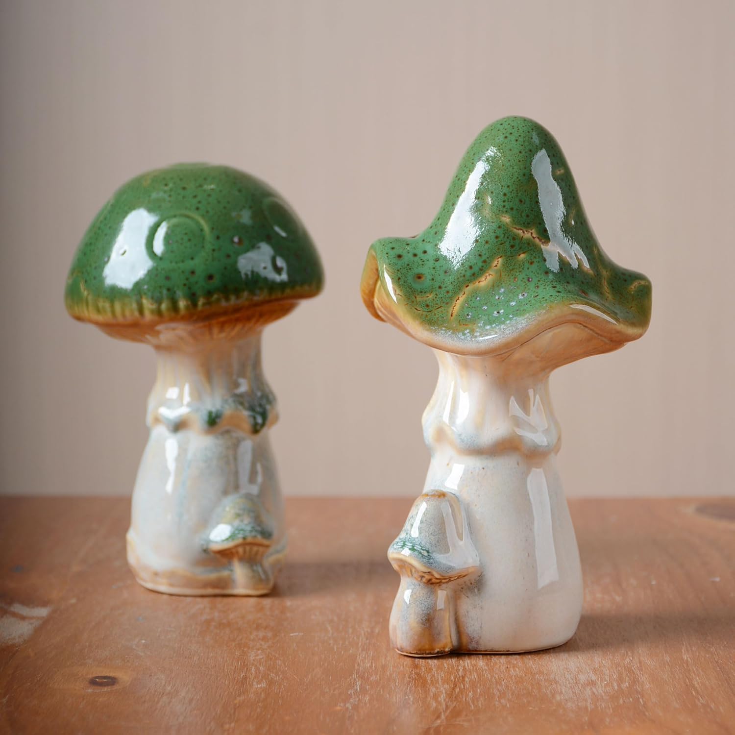 Mushroom Statue Decor Fairy Garden Sculpture Figurine Home Gift Art / 7.1 Inch