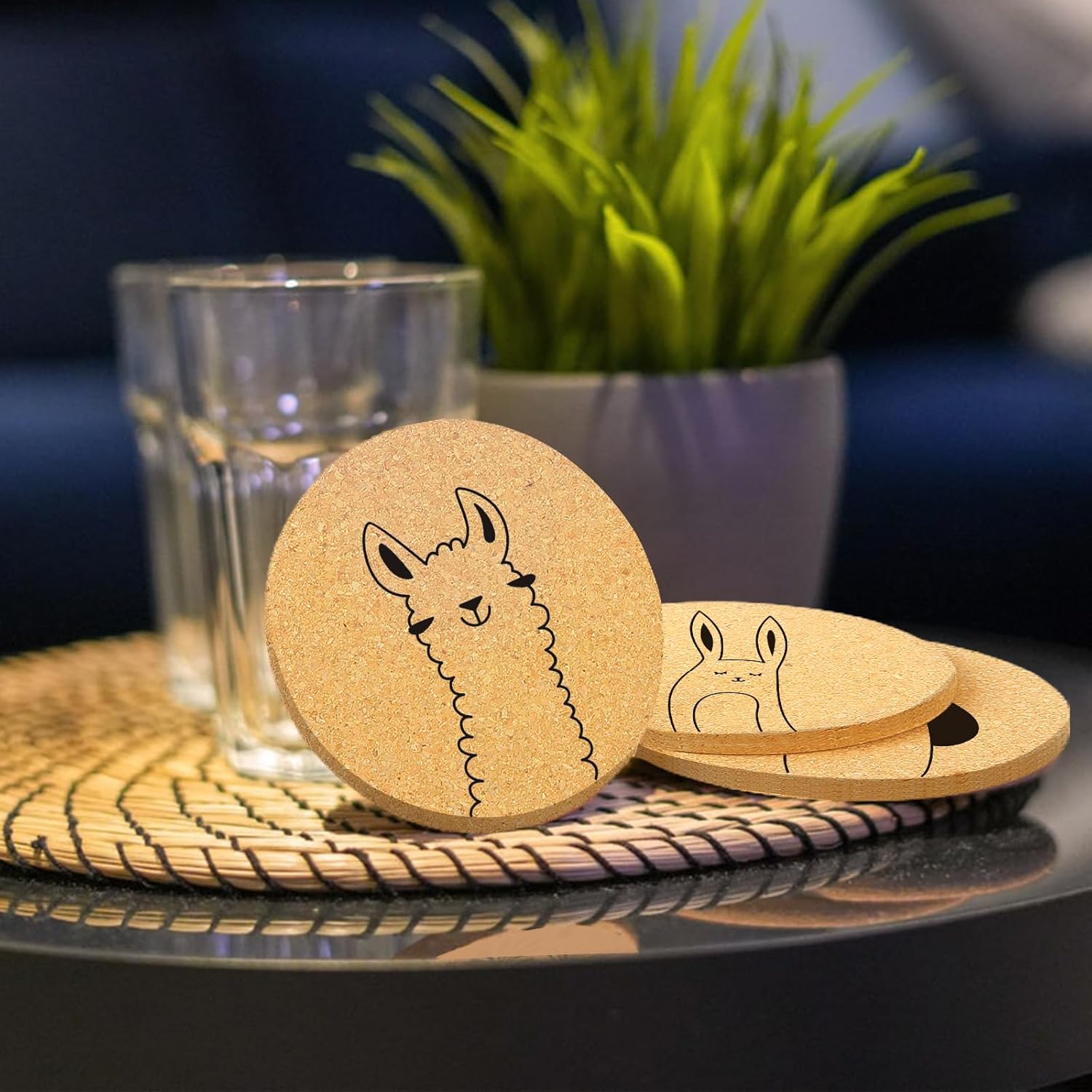 Holder / Coasters for Drinks / Animals / Set of 6
