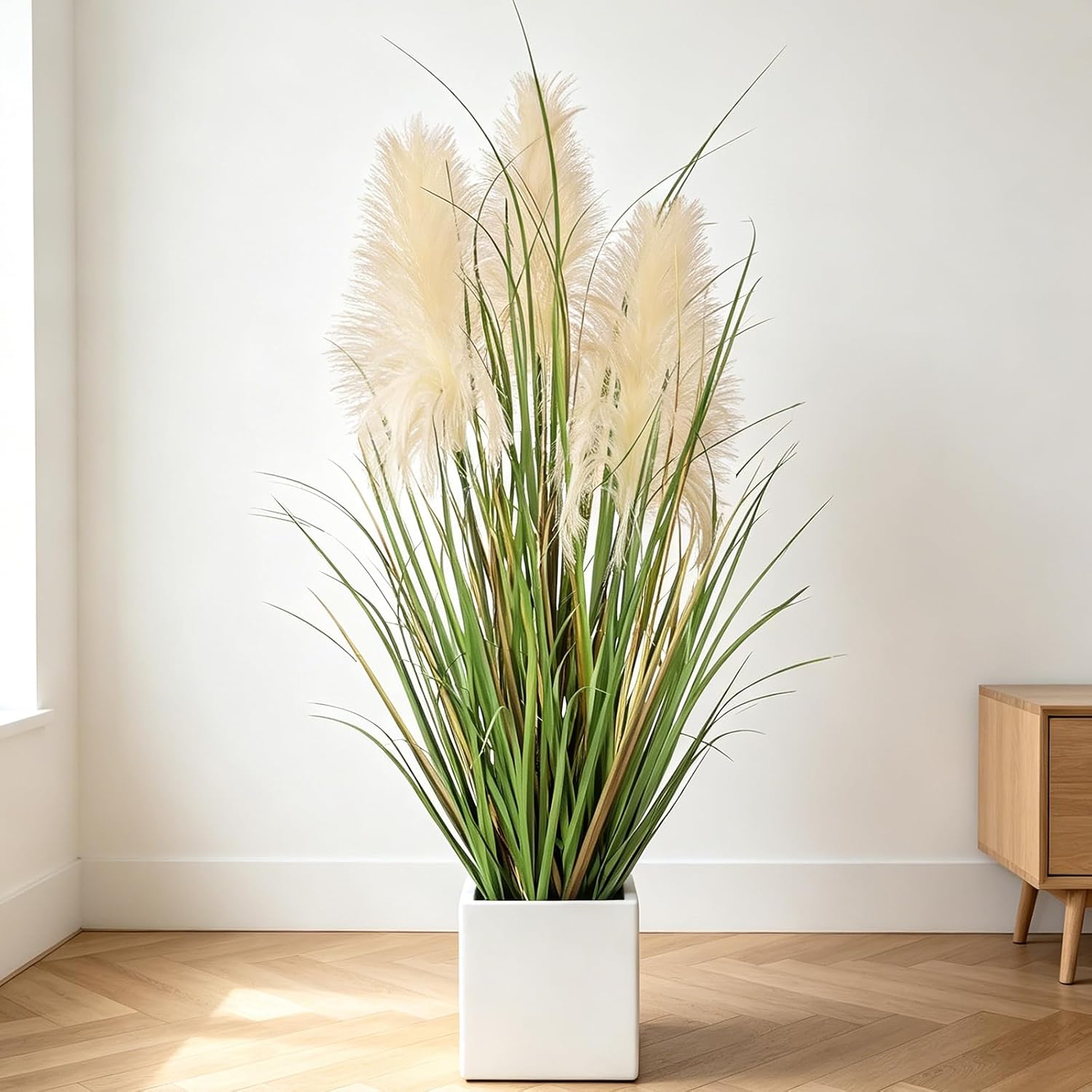 Boho Fake Onion Grass Plant Indoor Outdoor / 3ft-1 / 3 Inch