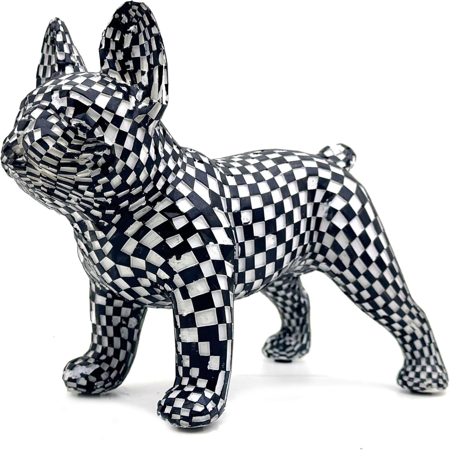 Art Abstract French Bulldog Statue Dog Figurines Sculpture Collectibles Home Office Desktop Decor