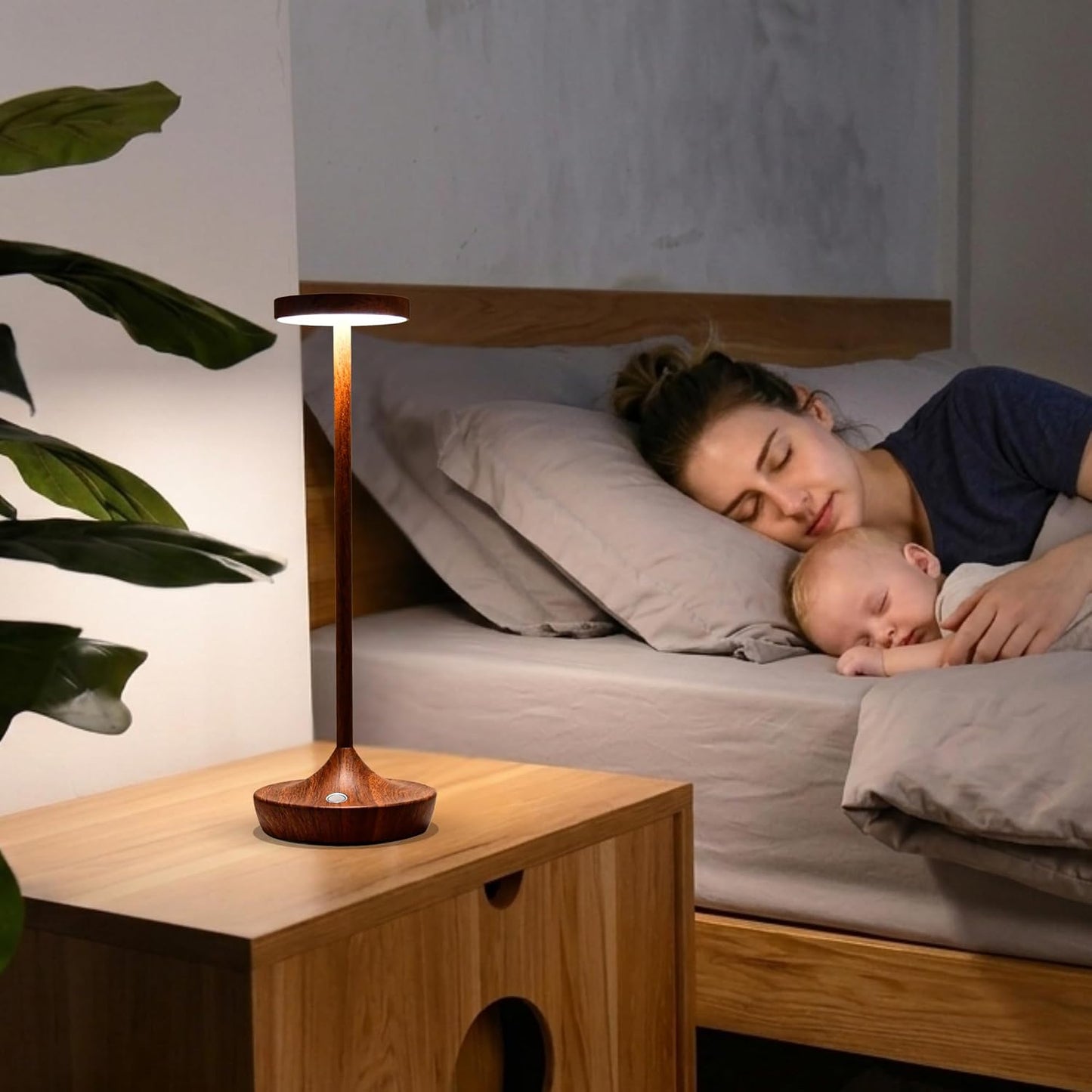 2 Pack Cordless Table Lamps, Rechargeable 6000mAh, 72H Runtime, Waterproof | Stepless Touch Dimming with 3 Color Modes