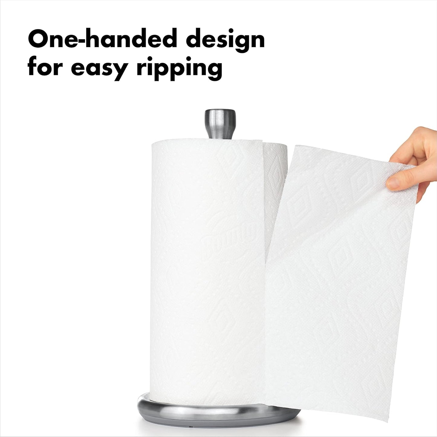 OXO Good Grips Steady Paper Towel Holder for Countertops with Weighted Base | OXO Good Grips Steady Paper Towel Holder