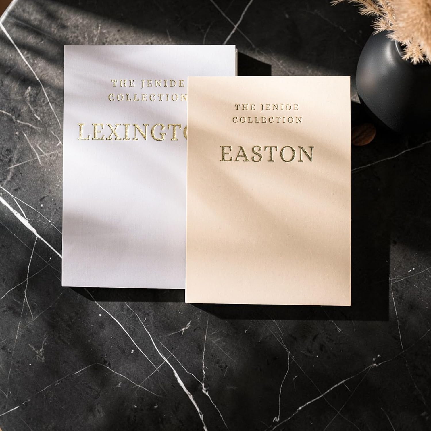 Linen-Wrapped Neutral Accent Books for Modern Home Décor