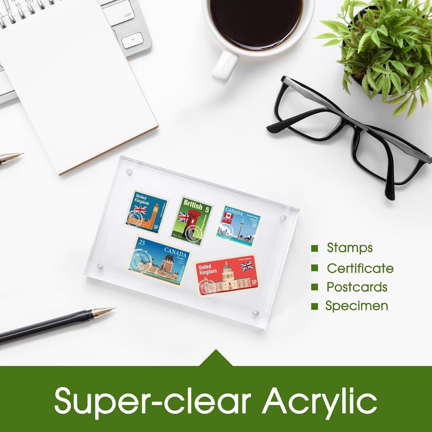 SYNTRIFIC Acrylic Frame 5x7, 5 x 7 Acrylic Picture Frame 6 PACK Clear Double Sided Magnetic Picture Frame, Free