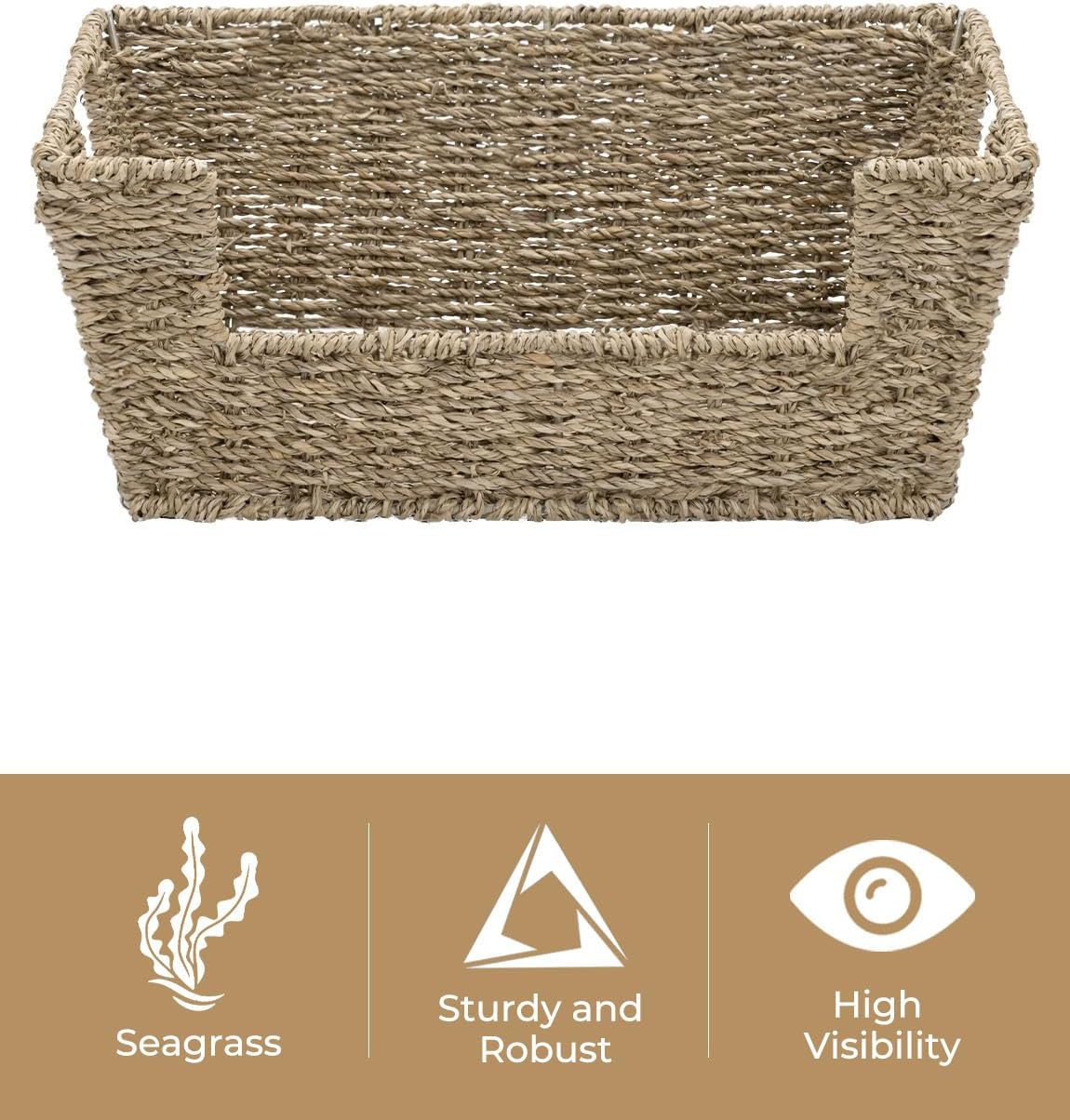 Stackable Seagrass Pantry Baskets / Natural