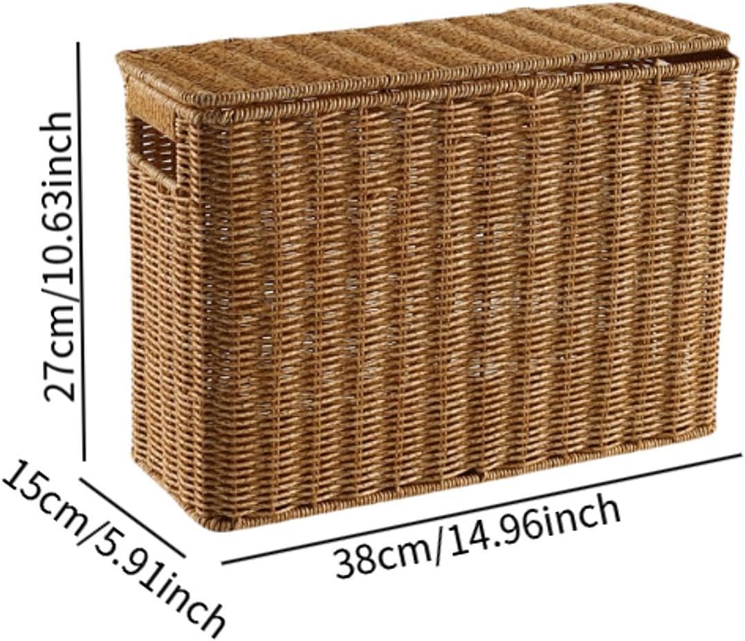 Narrow and Tall Storage Box Woven Storage Basket / S