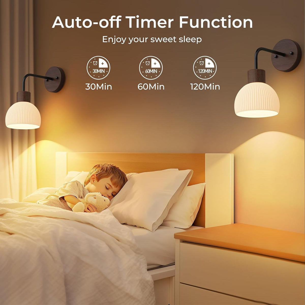 Glass Battery Operated Wall Sconces Set of 2, Rechargeable Wall Lamp with Remote, 12 Colors Dimmable Wireless Sconces
