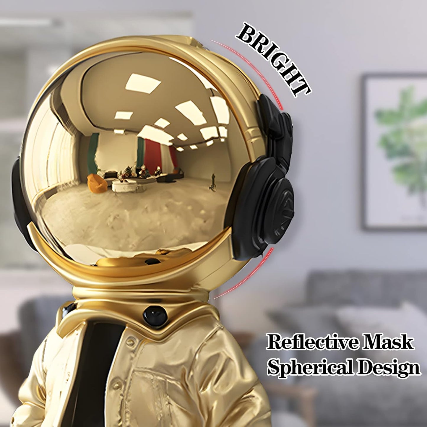 Figurine Statue Astronaut Sculpture Spaceman Decor / Rose Gold / Large