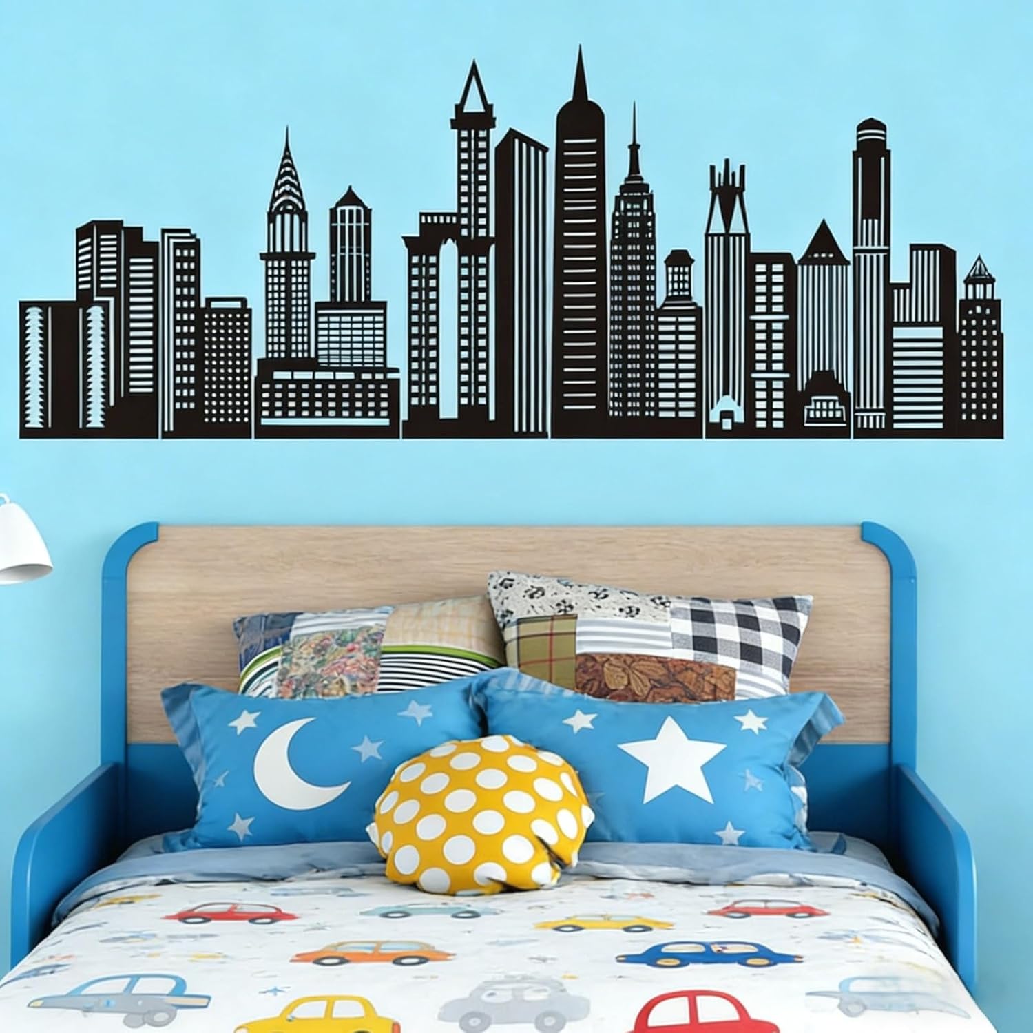 City Skyline Wall Stickers / Large / Black