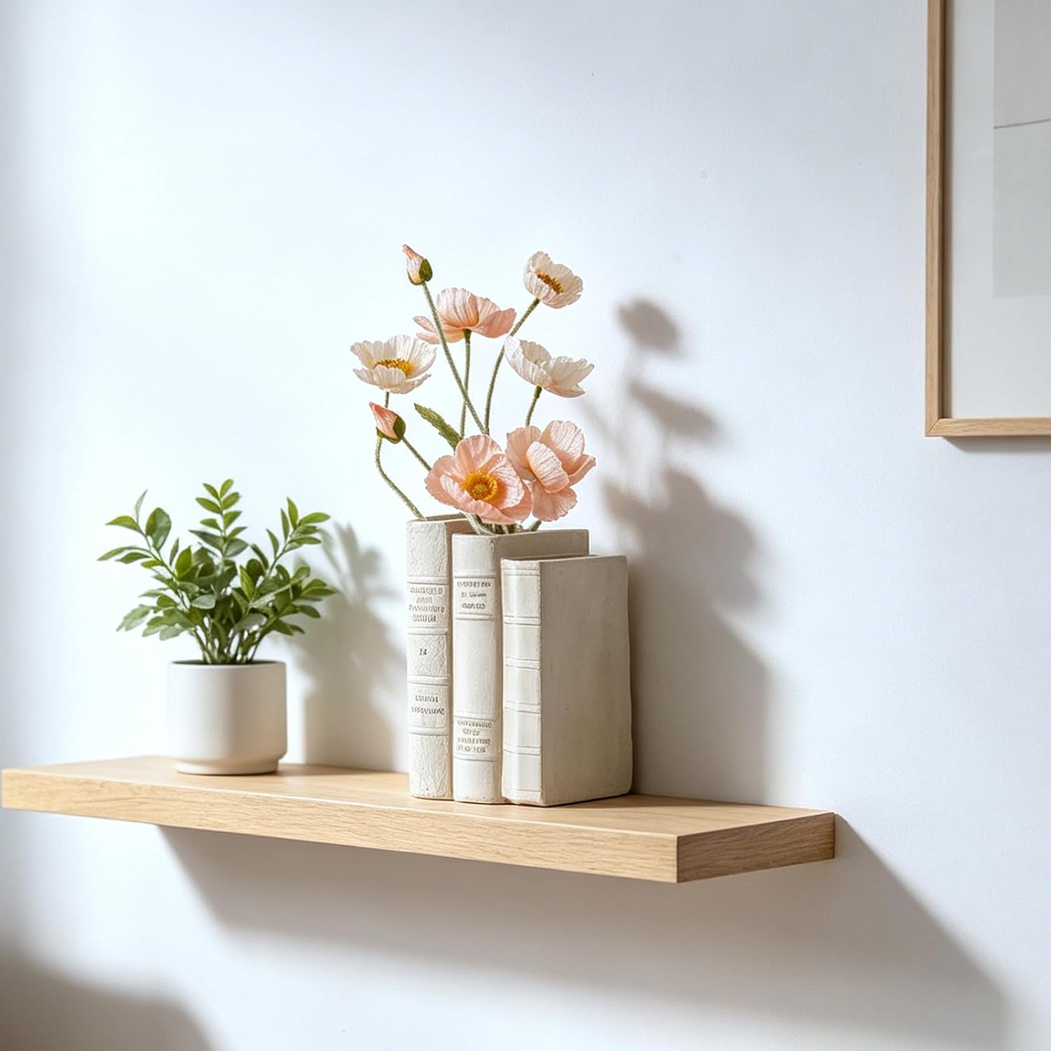 Book Shaped Vase for Flowers / Cream-vase