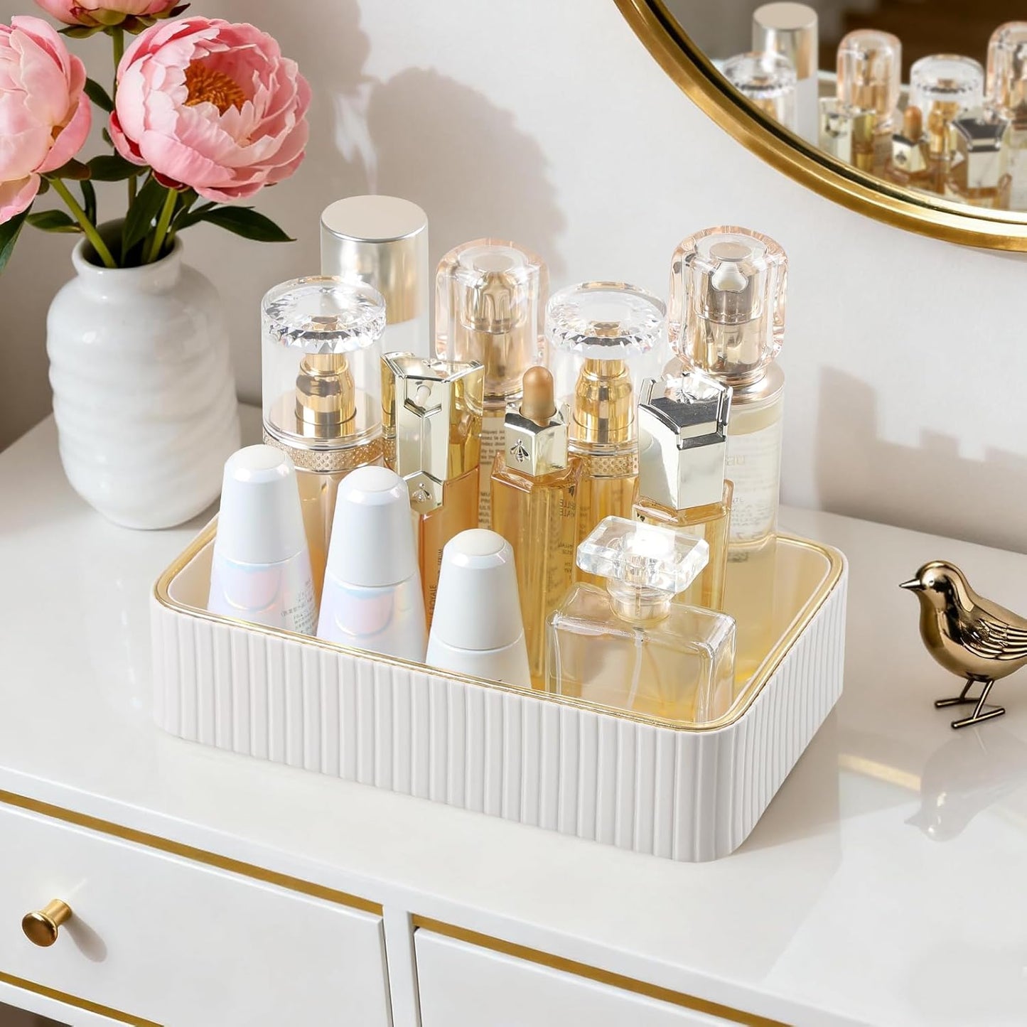Desk Organizer Tray / Ivory / 9.5 x 6 x 2.2
