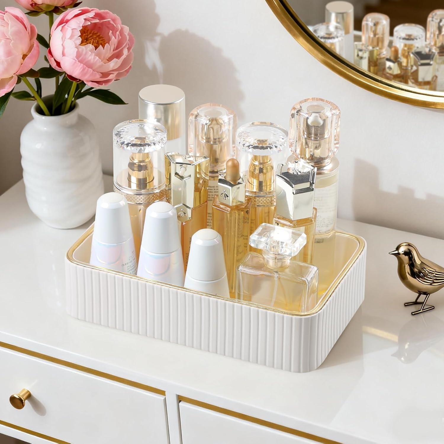 Desk Organizer Tray / Ivory / 9.5 x 6 x 2.2