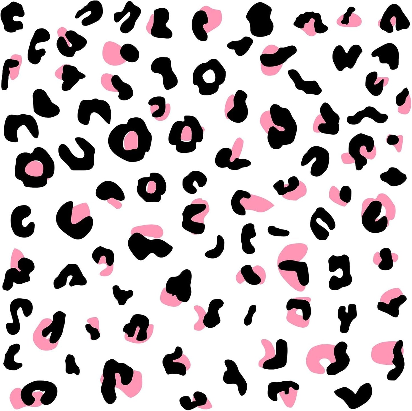 Leopard Print Wall Decals Peel and Stick Cheetah Pattern Sticker Animal Prints / Leopard Dot / Black