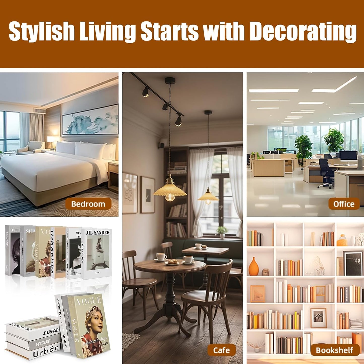 Fashion Faux Book Modern Decor Books / 27*17*4cm-b / Set of 6