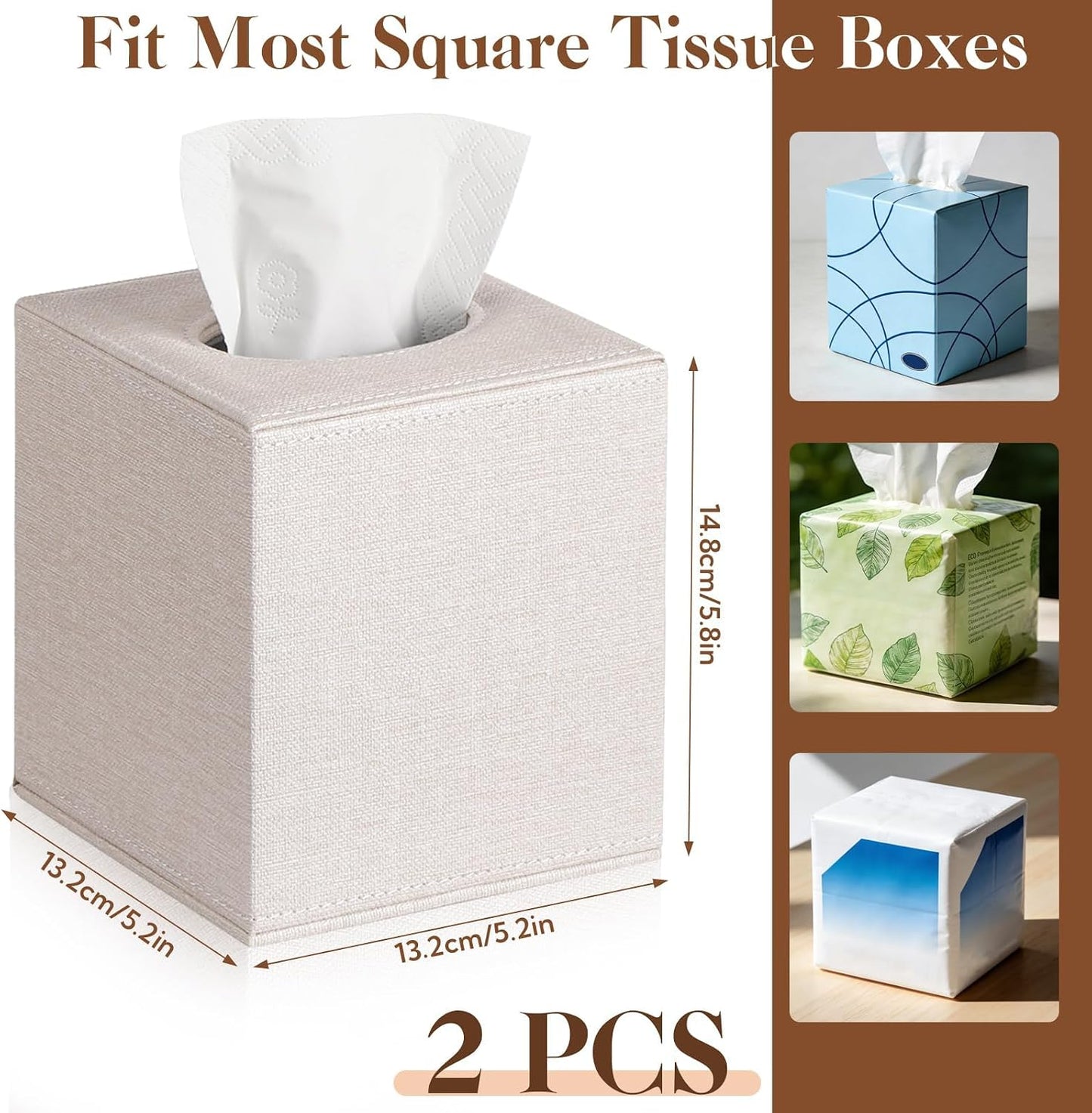 Modern Cube Tissue Holder / Set of 2