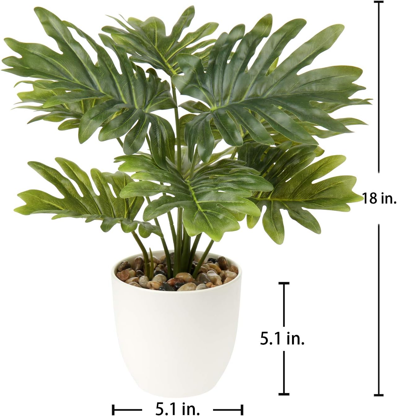18'' Tall Artificial Monstera Plant / Green Plants#04