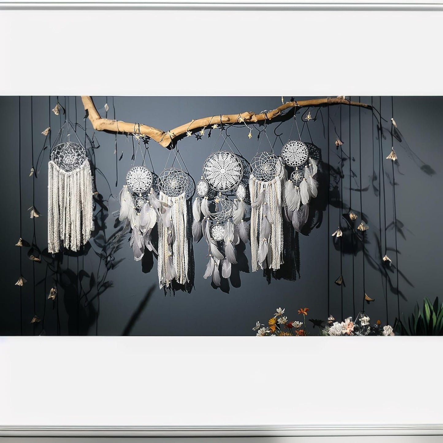 Large Boho Dream Catcher / Floral