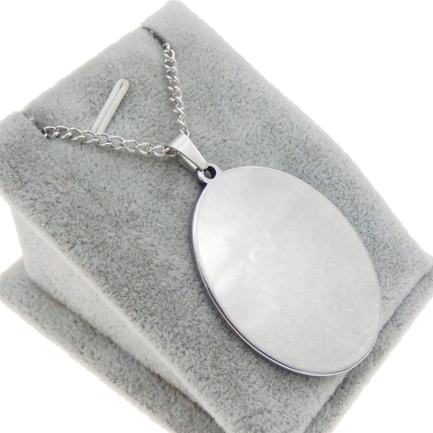 Oval Stainless Steel Bezel Tray Blank Pendant / Set of 10