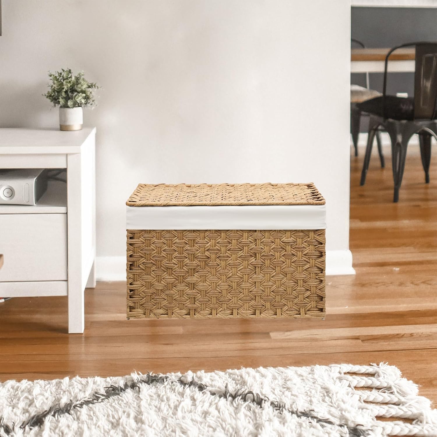 Woven Storage Bin / 13.4 x 21.9 x 13.4 / 65l: Inches / Natural