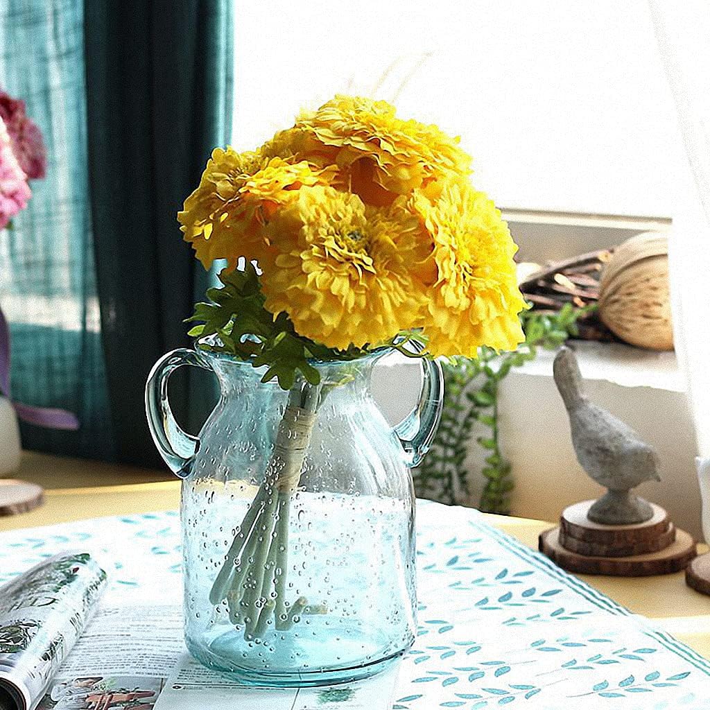Seeded Glass Vase / 7" Tall / Clear
