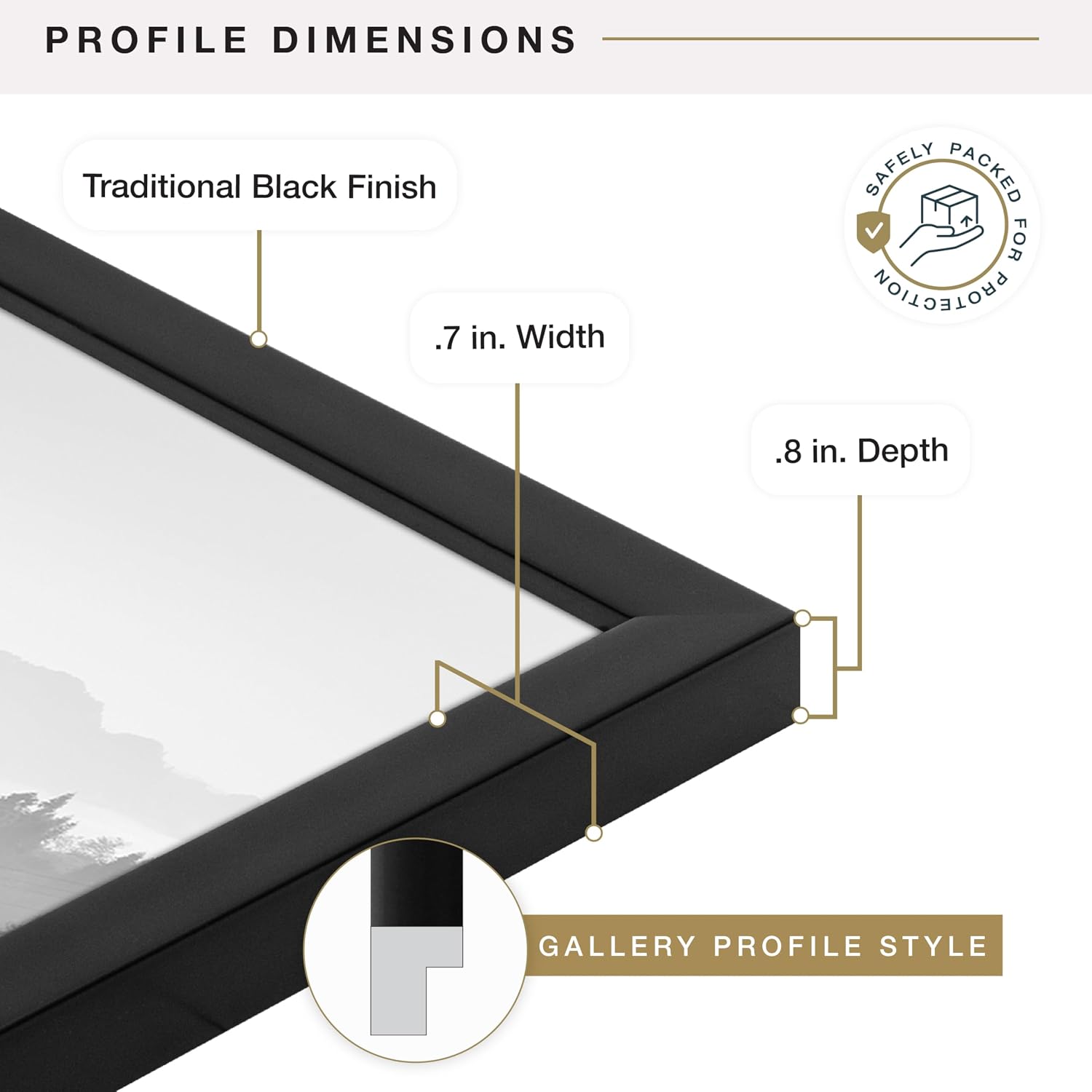 MCS Foundation Poster Frame, 18x24, Black Traditional, 1-Pack | Foundation Collection Poster Frame For Photos & Art