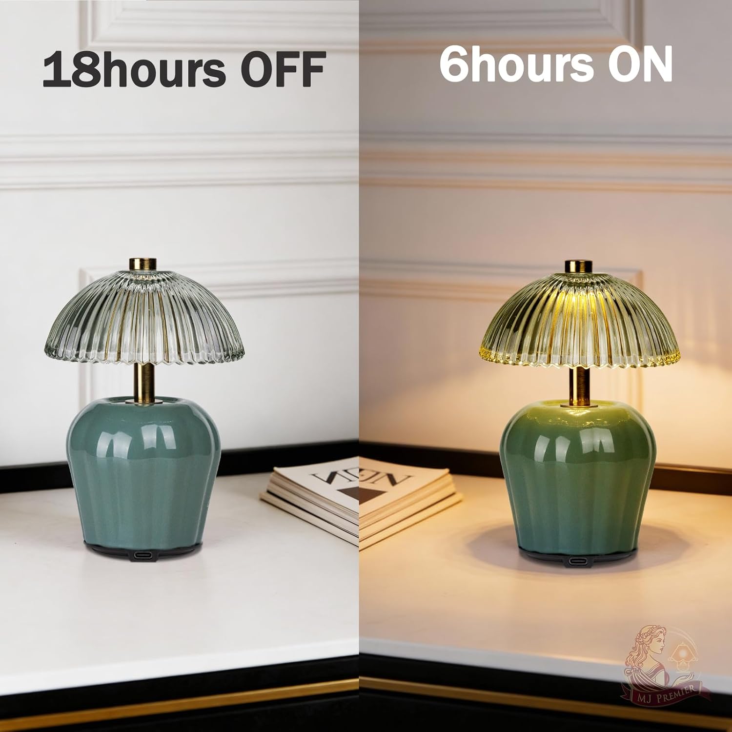 Rechargeable Table Lamp / Green-2packs