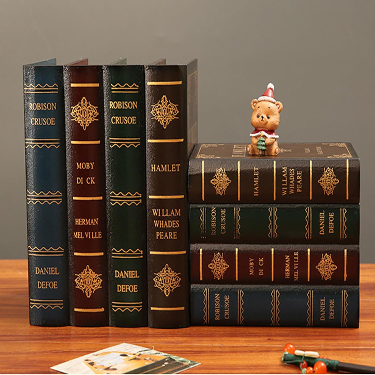 Wooden Book Shaped Storage Box / A