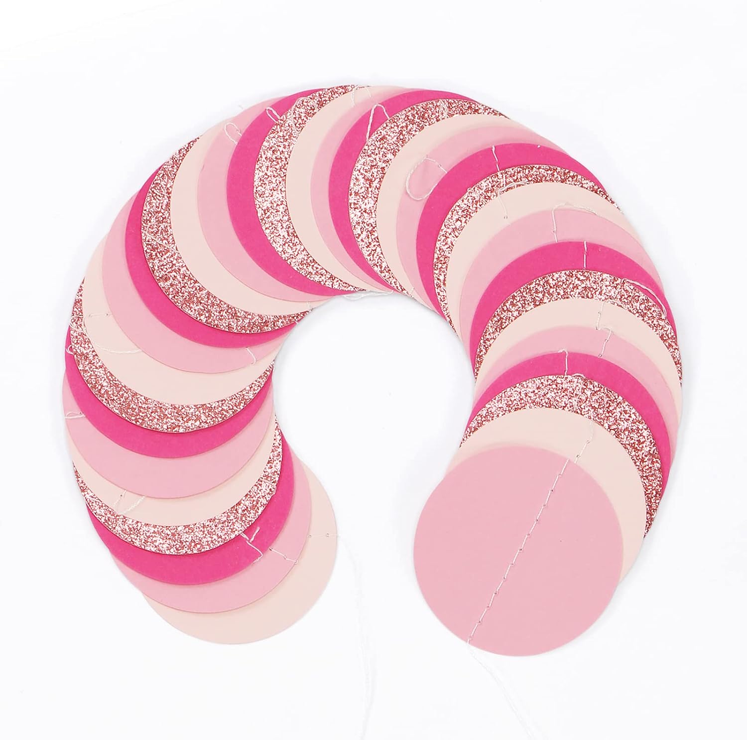 Hot-Pink Rose-Gold Party Decorations Garland / Pink Rose Gold / 52 Inch