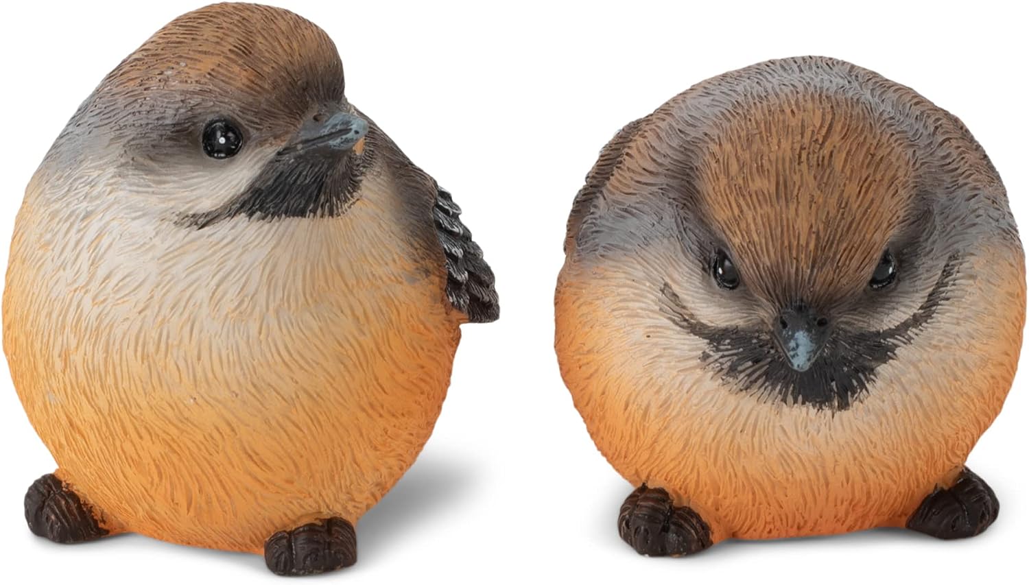 Brown Resin Figurine / Yellow / 3 Inch / Set of 2