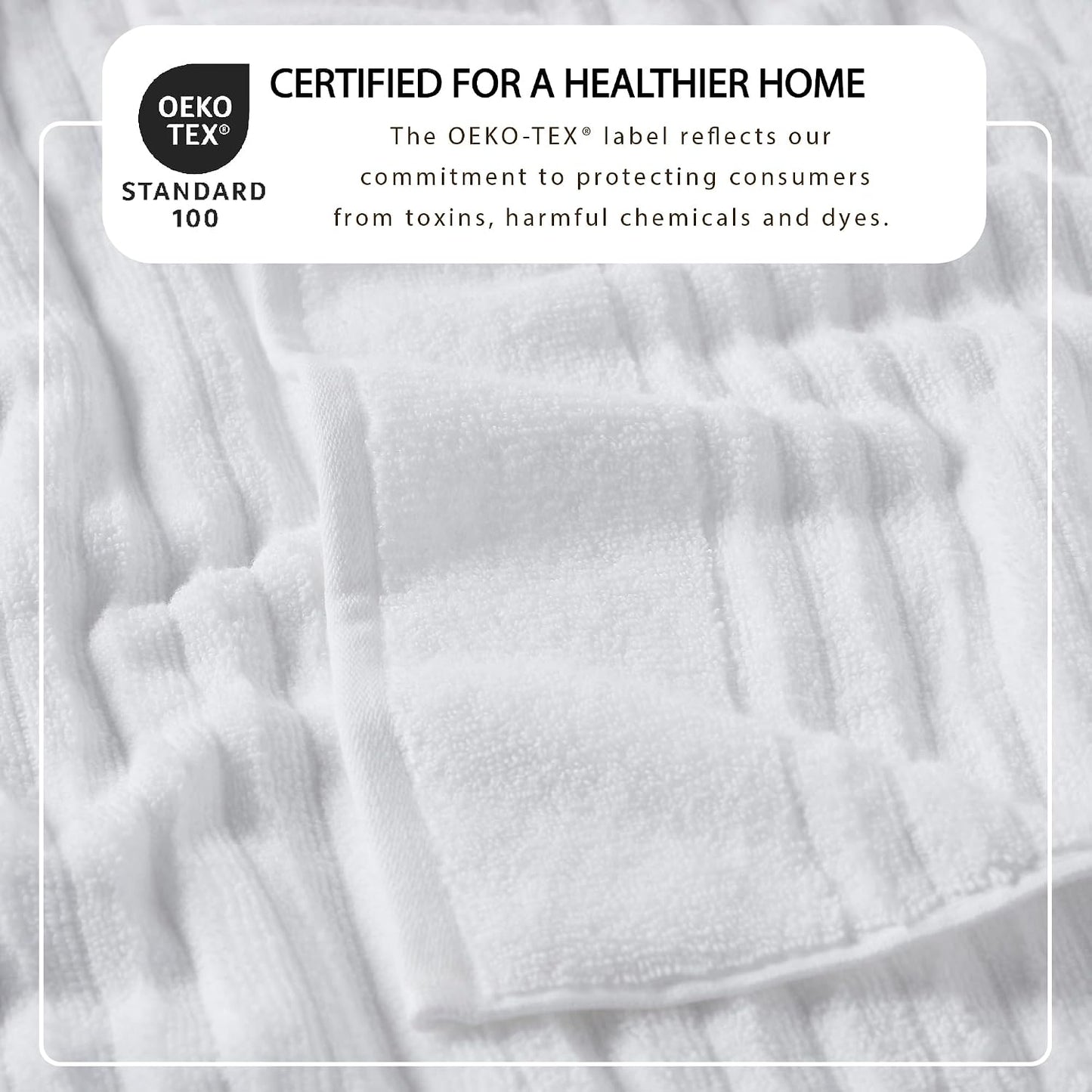 Great Bay Home 4 Pack Bath Towel Set - 100% Cotton Towels - Absorbent & Quick-Dry Towels for Bathroom (White)