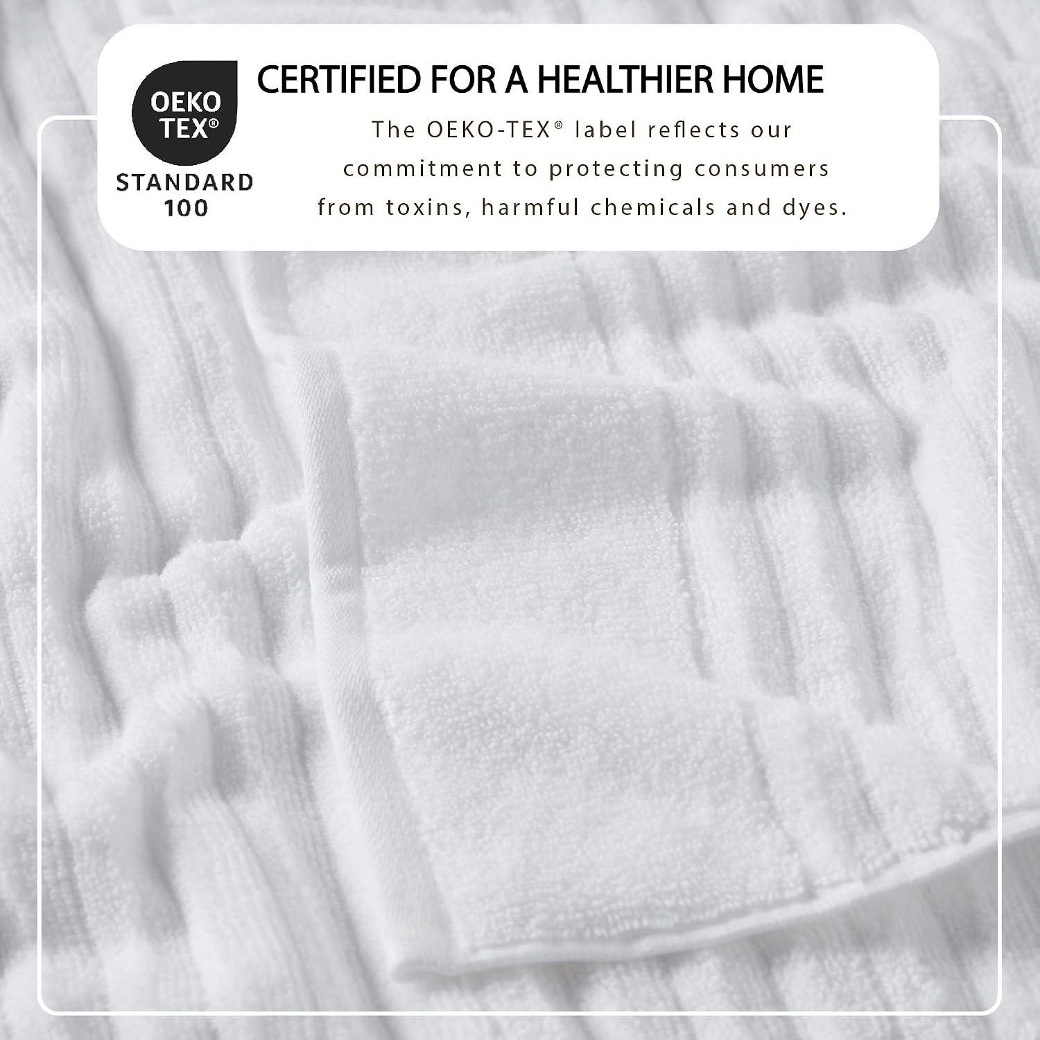 Great Bay Home 4 Pack Bath Towel Set - 100% Cotton Towels - Absorbent & Quick-Dry Towels for Bathroom (White)