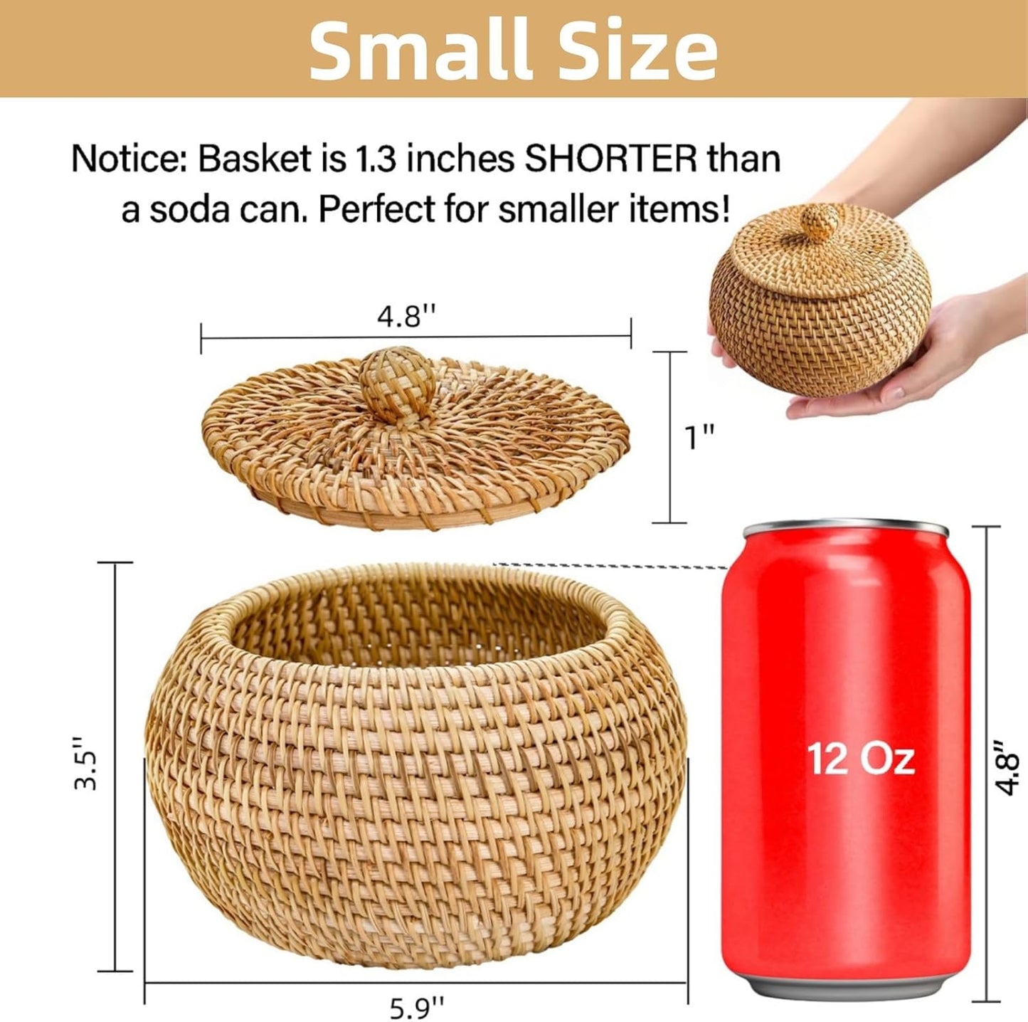 Small Rattan Basket Box