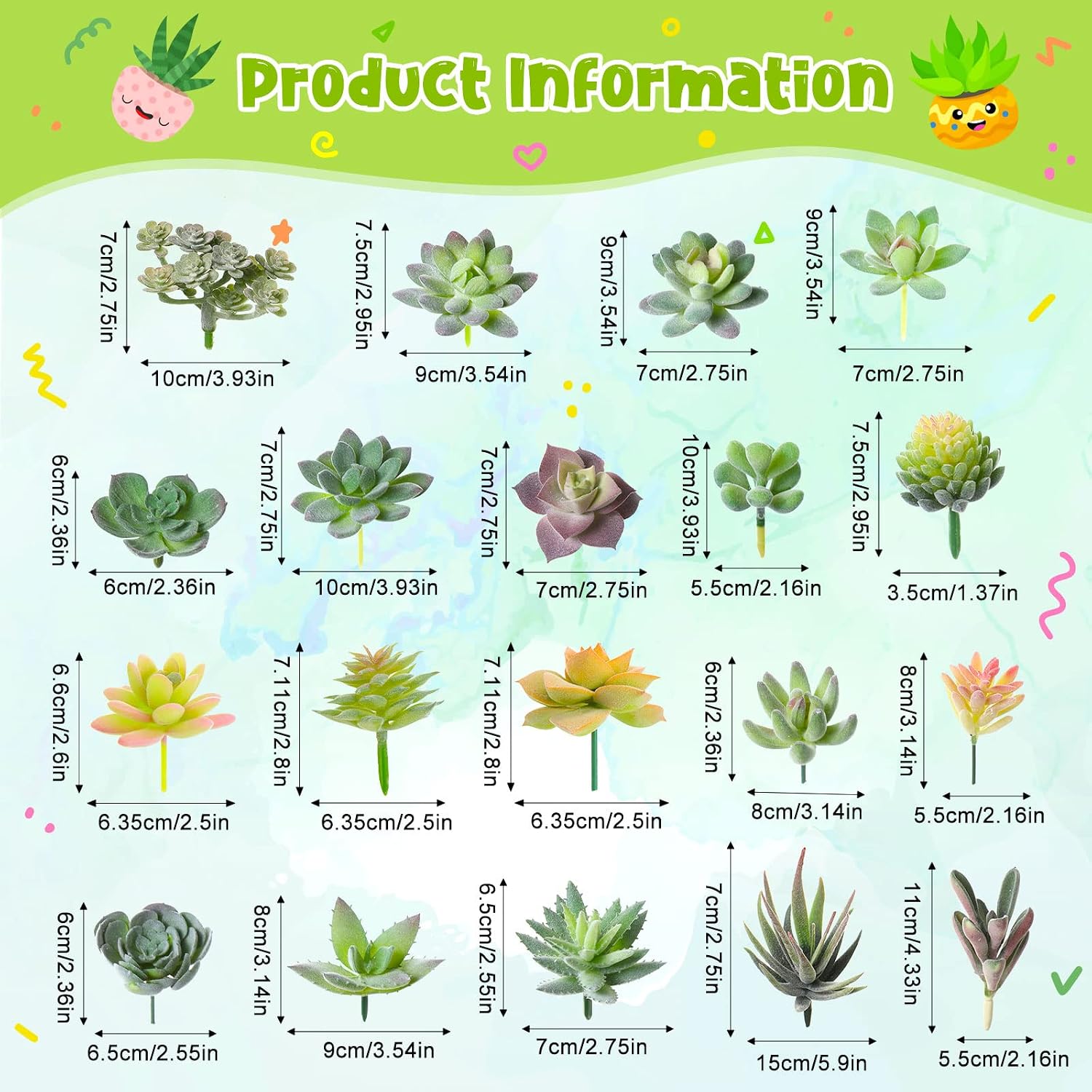 Artificial Succulent Plants Faux Succulents Realistic Fake Succulents Unpotted Mini / Set of 40
